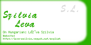 szilvia leva business card